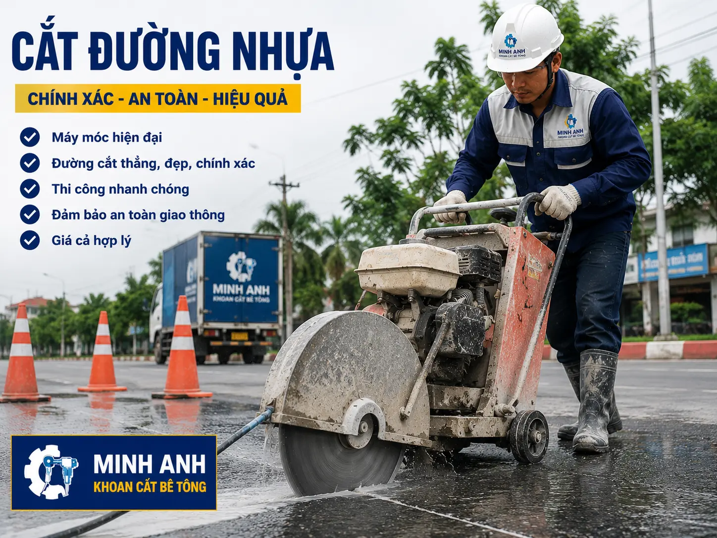 Cắt đường nhựa
